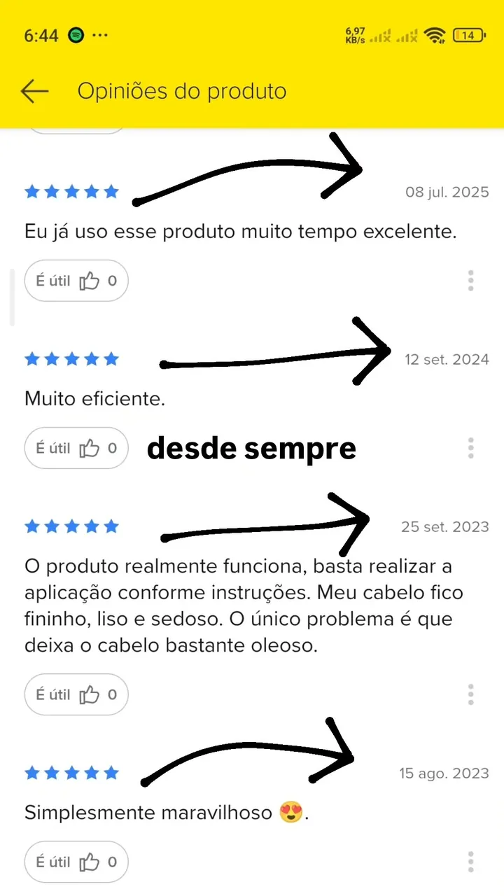 Comentário de cliente sobre o Gloss Brumar